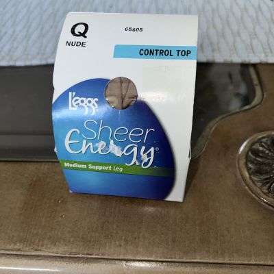 Leggs Sheer Energy  Sz Q Control Top Nude